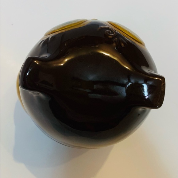 Gibson Home Brown And Gold Ceramic Owl Cookie Jar Canister 7.5” Vintage - Picture 5 of 8